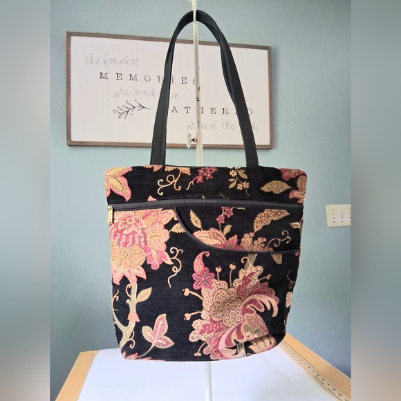 Vintage danny k beverly hills made in the usa tapestry tote bag Floral Purse - Picture 2 of 15
